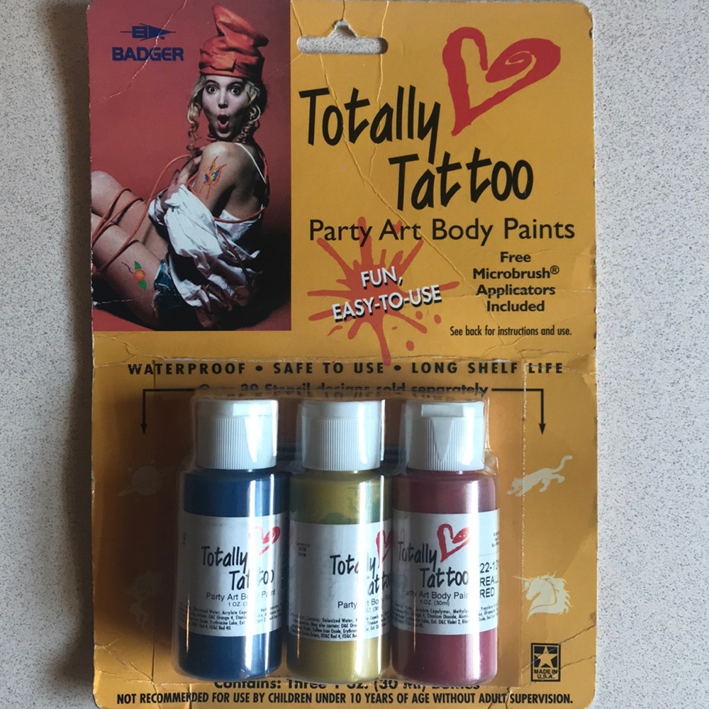 Totally Tattoo Body Paint removable